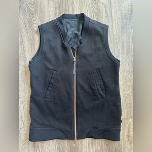 Black Sleeveless Zip-Up Vest